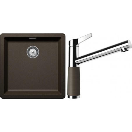 Set Schock S12-4 (dřez Greenwich N-100 Bronze + baterie SC-510 Bronze)