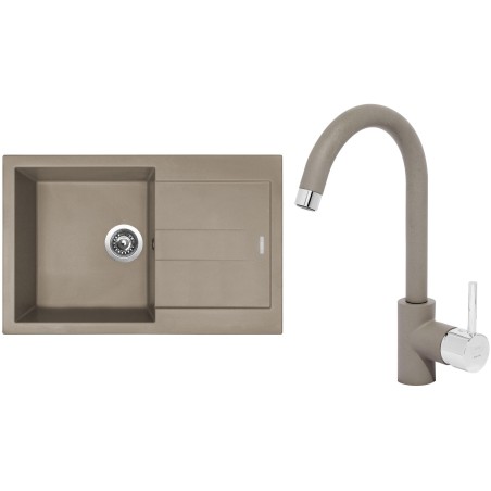 Set Sinks (dřez Amanda 780 Truffle 54 + baterie Mix 35 Truffle 54)