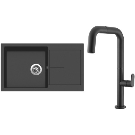 Set Sinks G196N6 (dřez Infinity 860 NANO Nanoblack N6 + baterie Eva P Nanoblack N6)