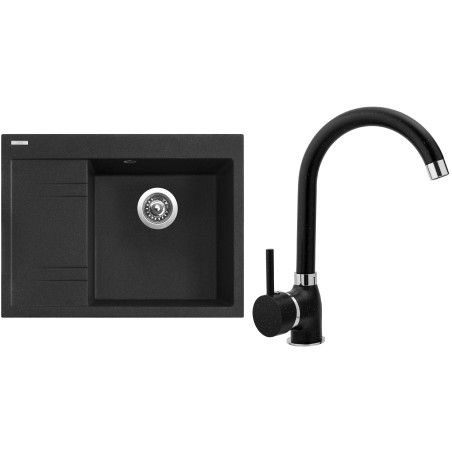 Set Sinks G2930 (dřez Rim 650 P Granblack 30 pravý + baterie Polo Granblack 30)