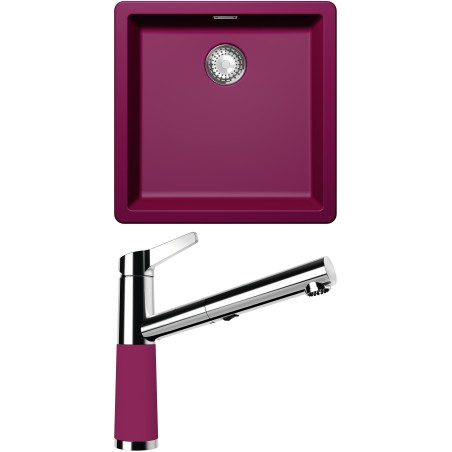 Set Schock S12-5 (dřez Greenwich N-100 Berry + baterie SC-510.120 Berry)